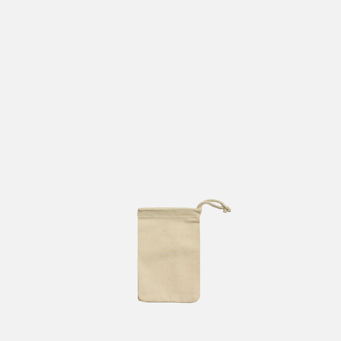Single Drawstring Small Natural 4x6 inches